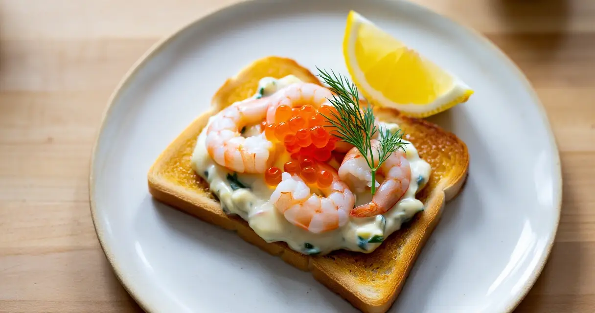 Skagen resepti 2026 – aito skagenröra ja toast Skagen